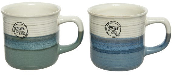 Stoneware Blue or Green Mug