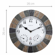 Load image into Gallery viewer, Nextime Outdoor Garden Clock Aster 30cm
