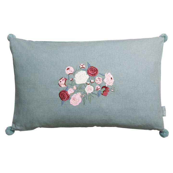 Sophie Allport Peony Embroidered Cushion