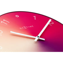 Load image into Gallery viewer, Nextime Glass/Metal Red Clock 40cm
