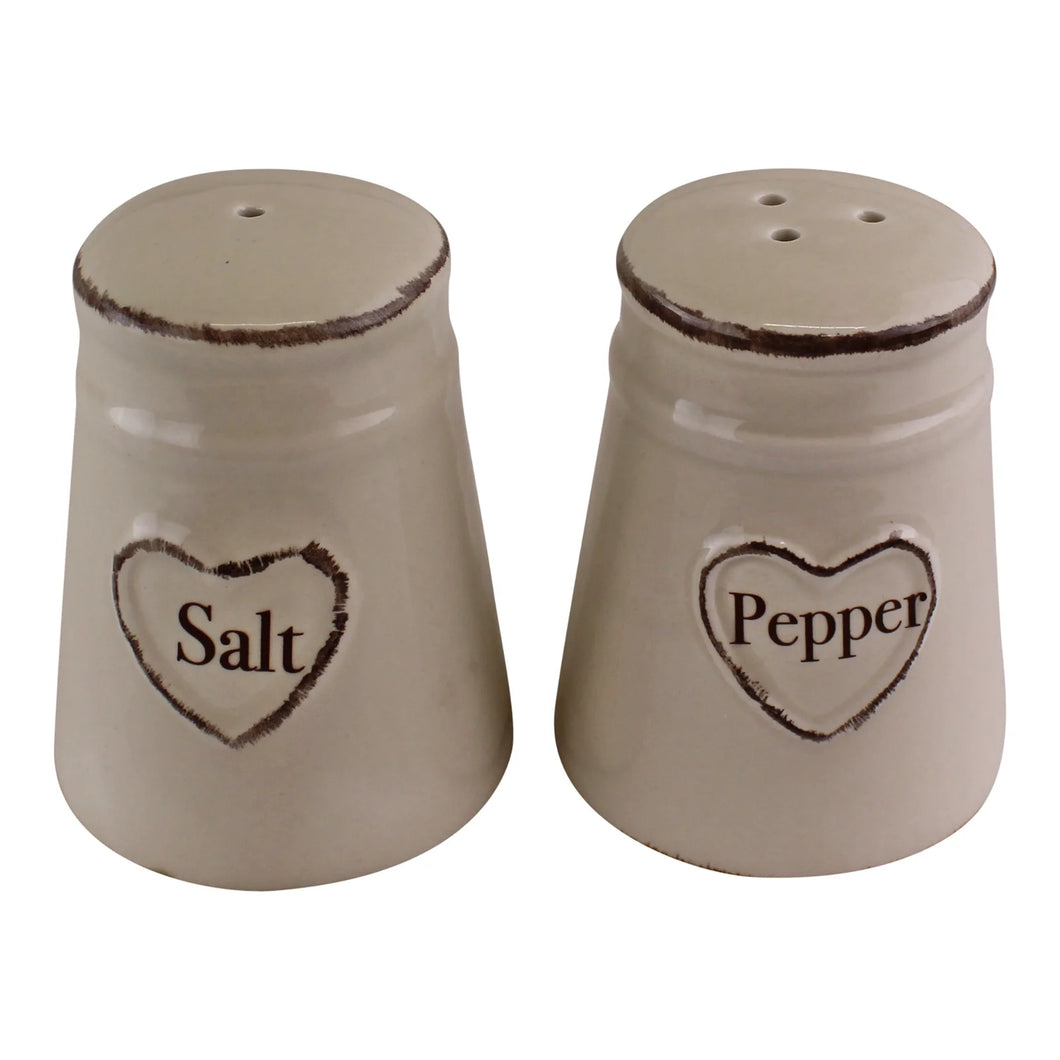 Heart Range Ceramic Salt & Pepper Pots