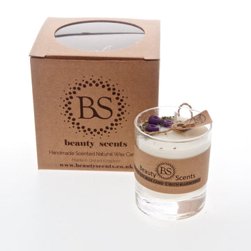 Beauty Scents Glass Candle Peppermint With Blueberries