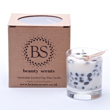 Beauty Scents Glass Candle Coffee & Cherry With Coffee Beans