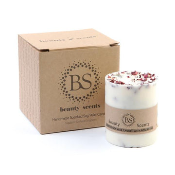 Beauty Scents Medium Candle Jasmine With Rose Petals